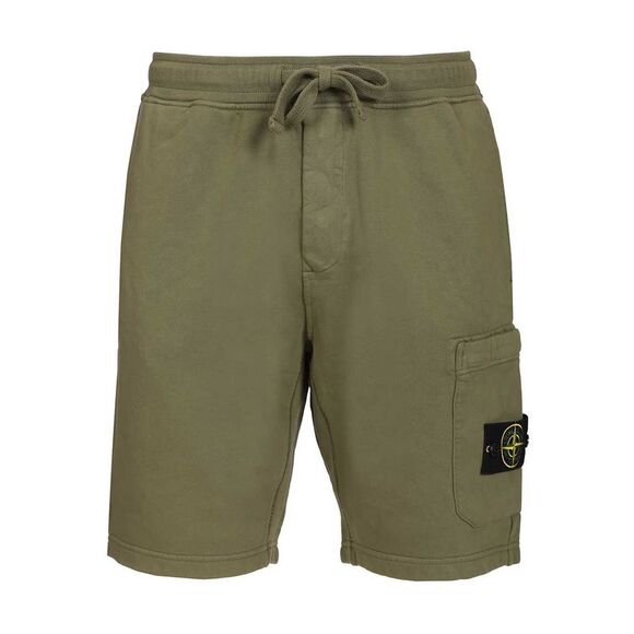 Stone Island Men Organic Cotton Fleece Bermuda Shorts